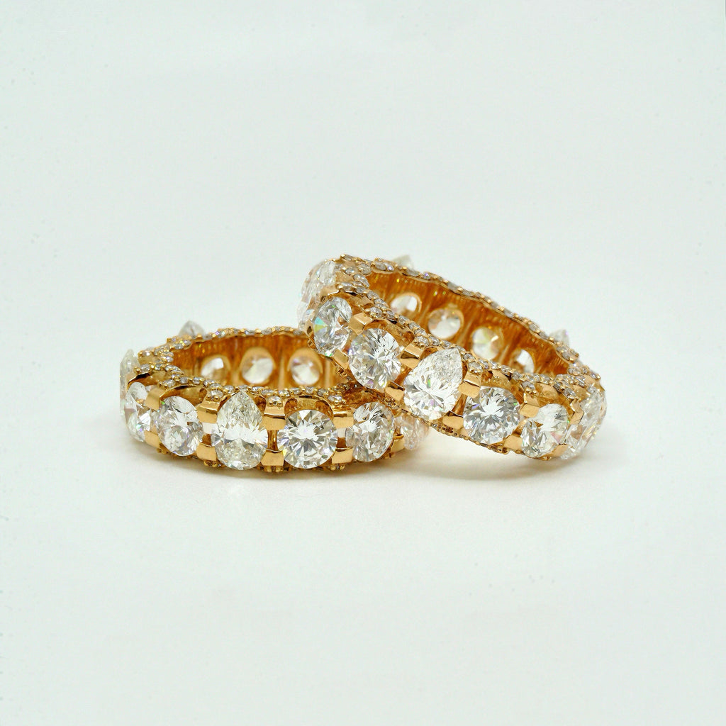 Diamond Men's 9cm Rose Gold Eternity Ring 50pt