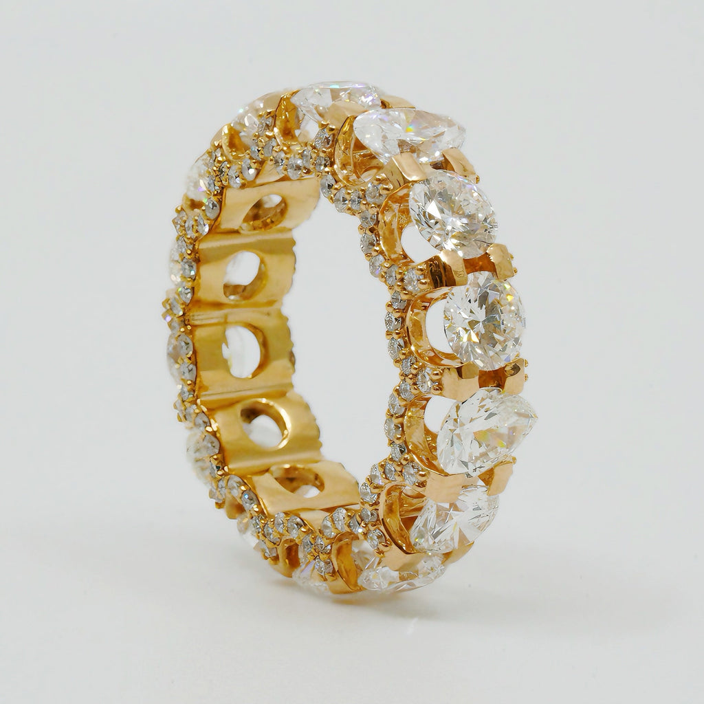 Diamond Men's 9cm Rose Gold Eternity Ring 50pt