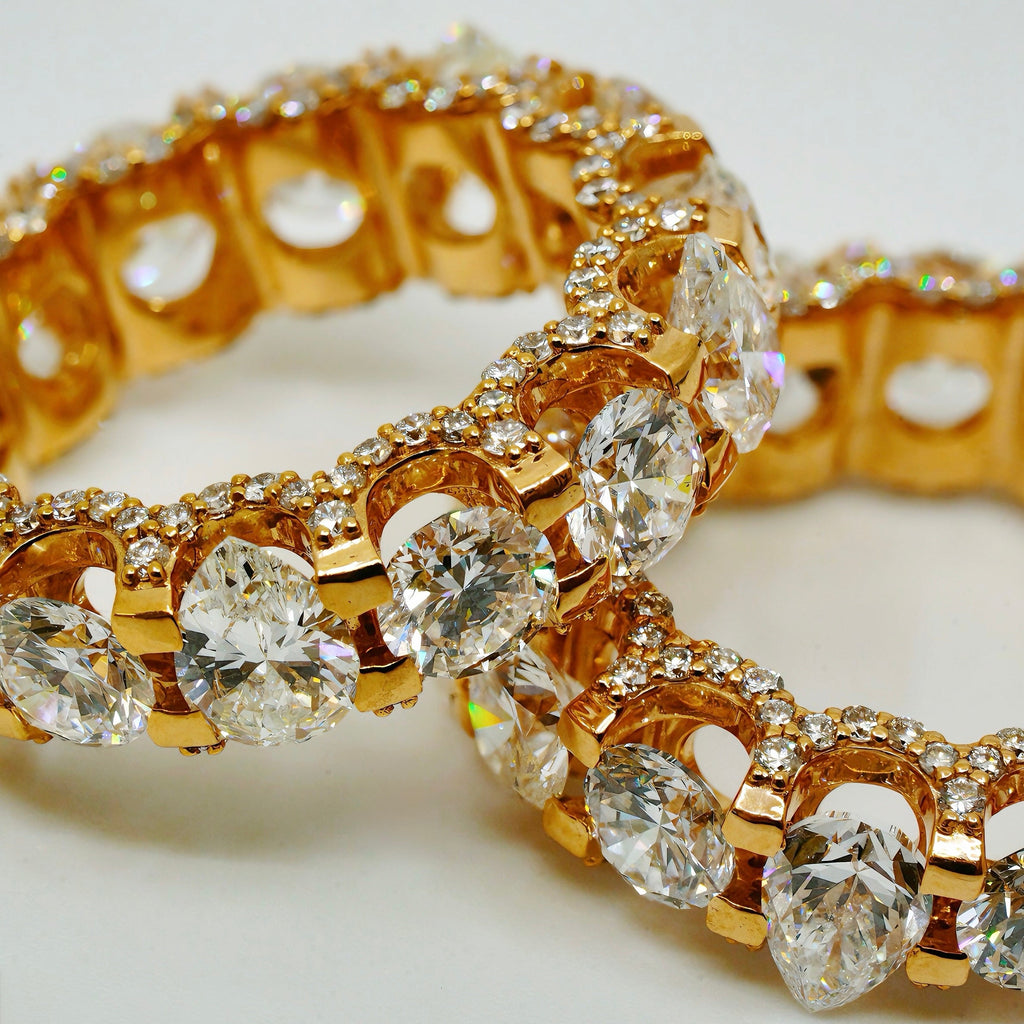 Diamond Men's 9cm Rose Gold Eternity Ring 50pt